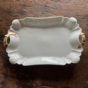 Antique Limoges White Porcelain Tray- Haviland 19thc
