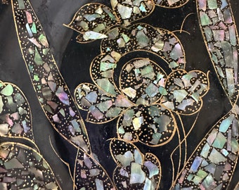 Antique Paper Mache Shell Plate