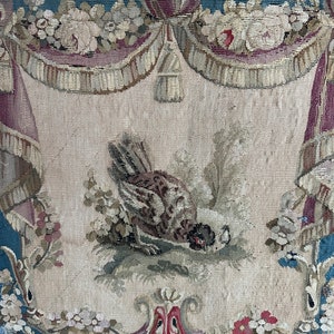 Stunning French 18thc Aubusson Tapestry- Hen