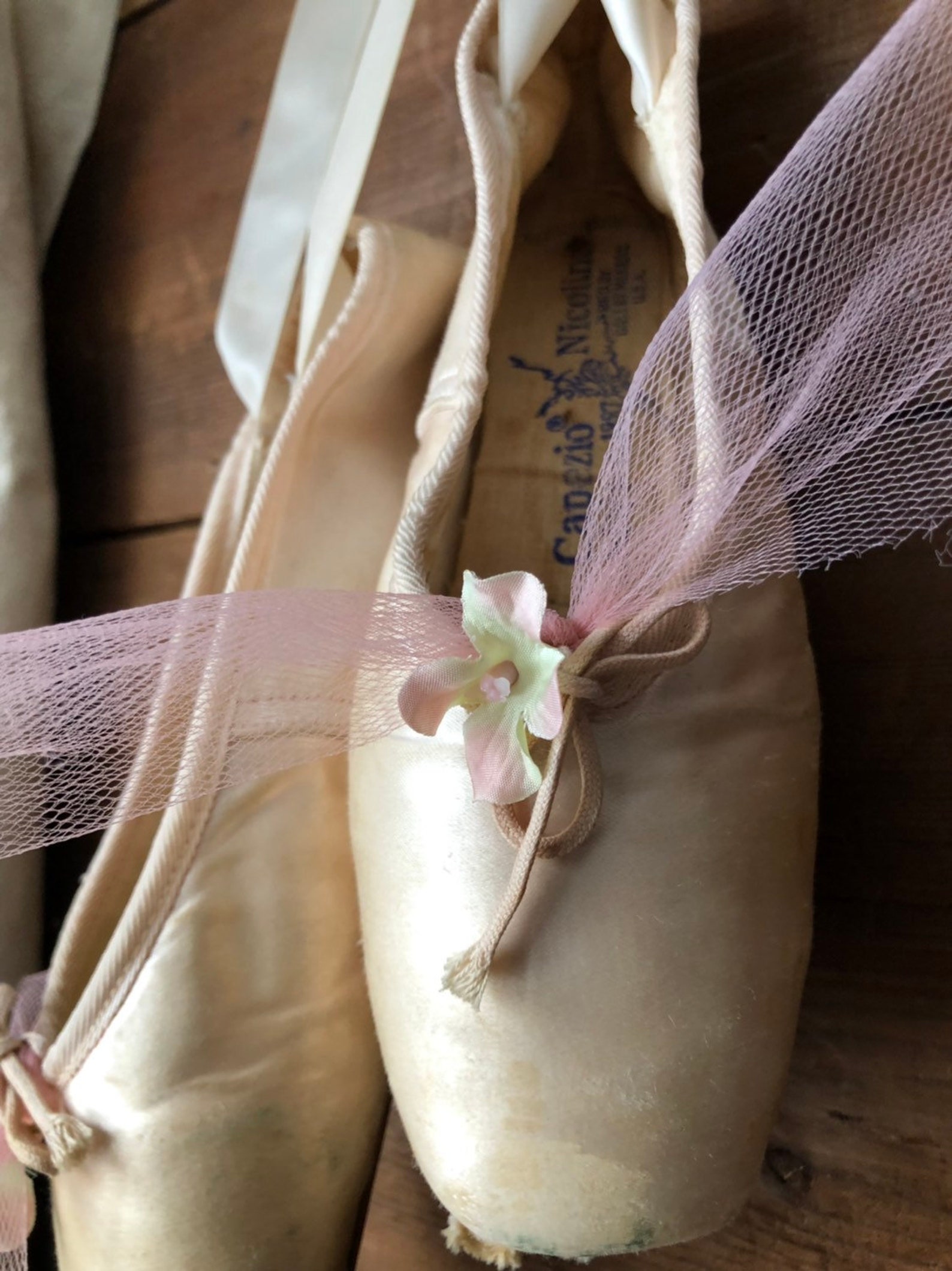 vintage ballet toe slippers