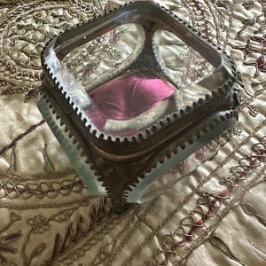 Gorgeous Antique Beveled Jewelry Casket Box