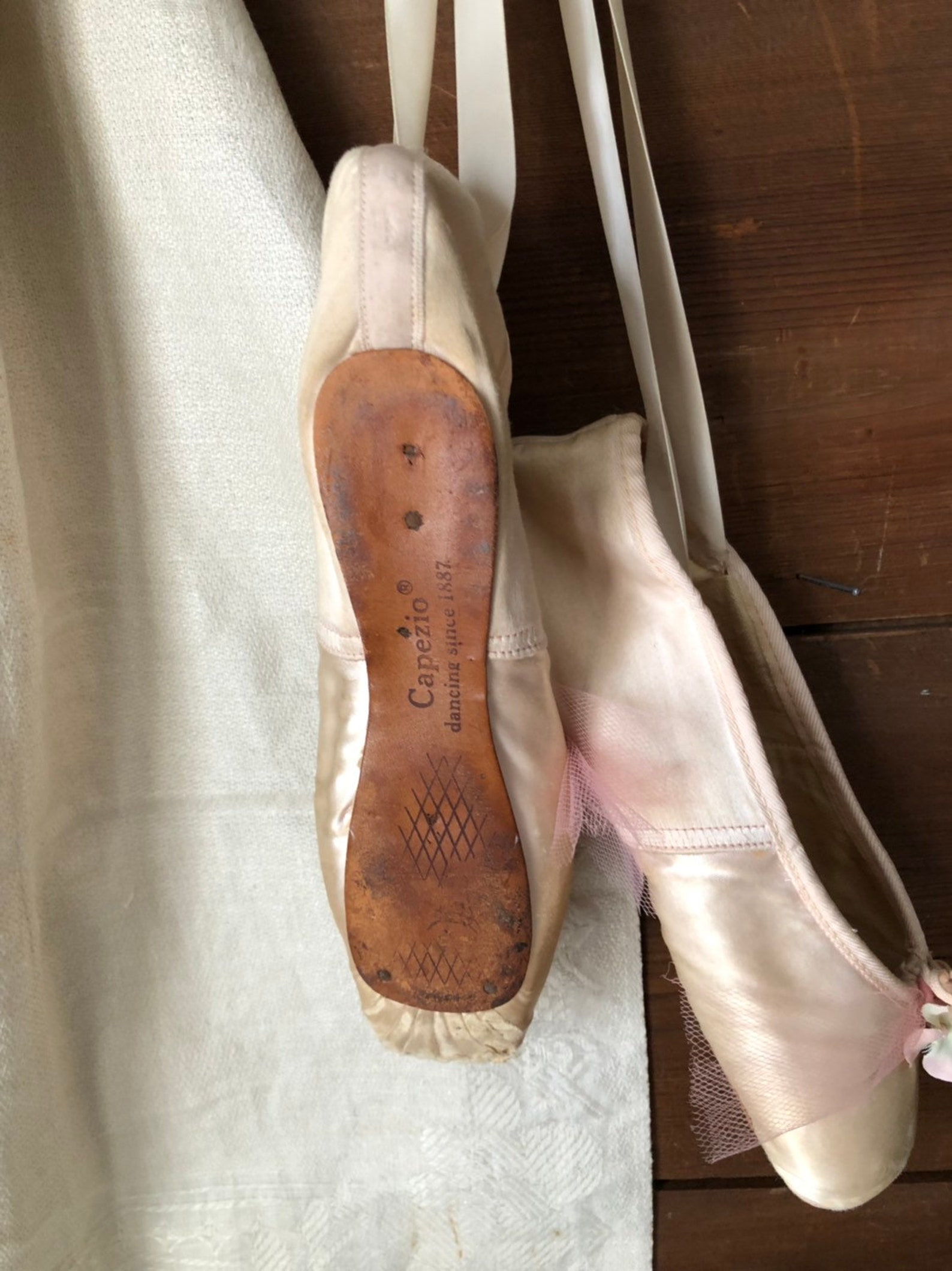 vintage ballet toe slippers