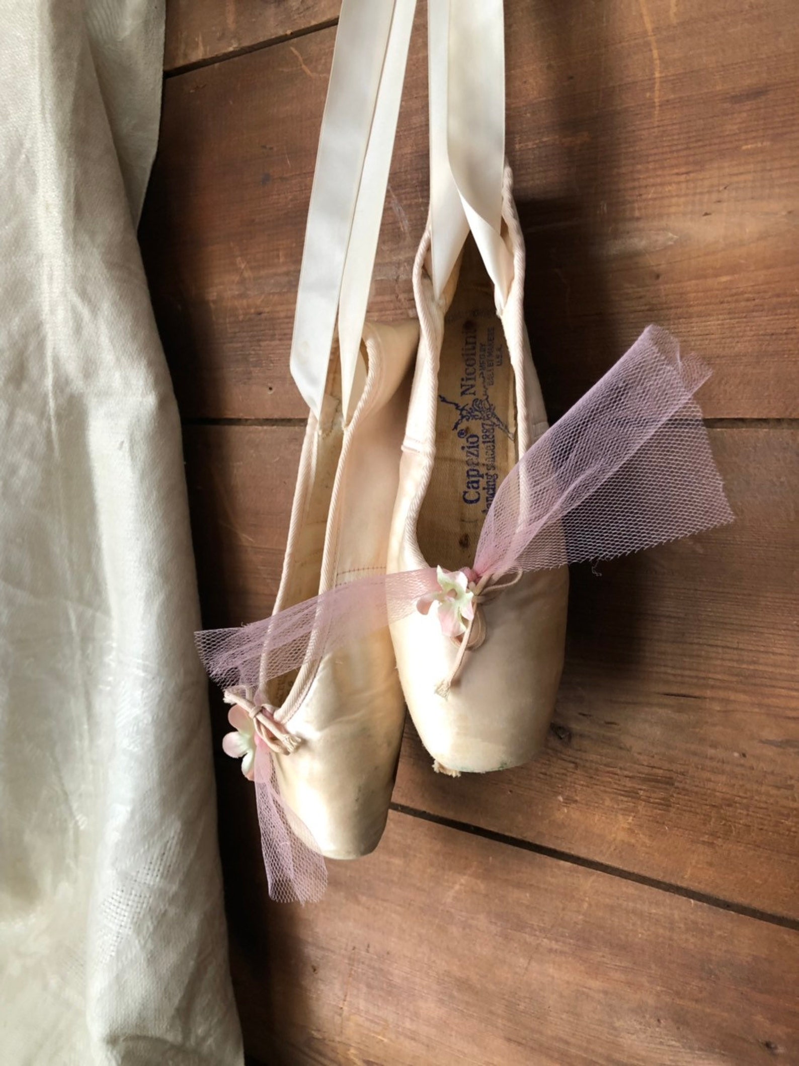 vintage ballet toe slippers
