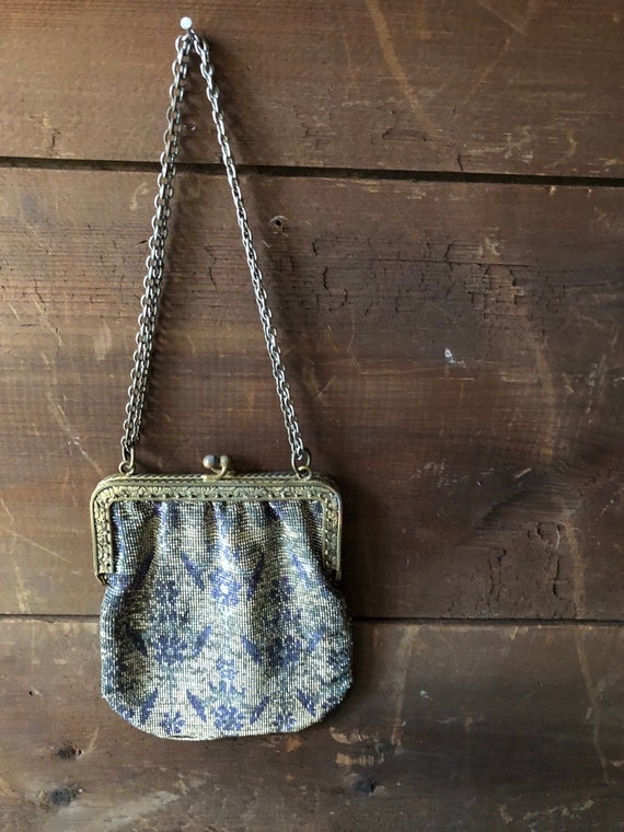 Edwardian Metal Beaded Handbag