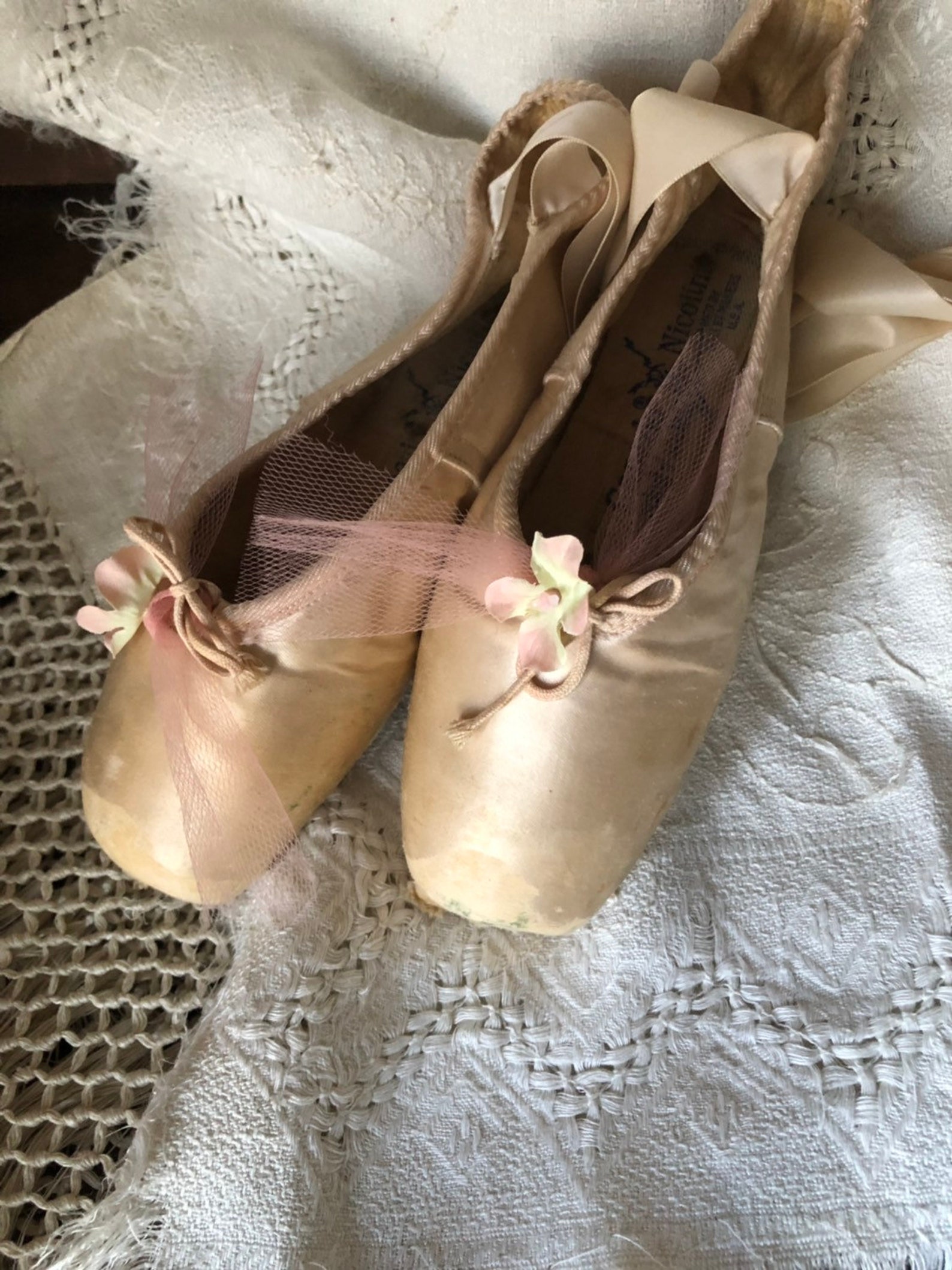 vintage ballet toe slippers