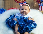 Blue Tutu Baby Girl Clothes Summer, Blue Tulle Skirt Girls Infant Clothes for Girls, Nautical Baby Outfit for Pictures, NB - Size 12 TWRB Il_170x135