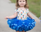 Royal Blue Tutu Birthday Party for Girls, Nautical 1st Birthday Girl Party Ideas, Mermaid First Birthday Photo Shoot, Newborn - Size 12 TWRB Il_170x135