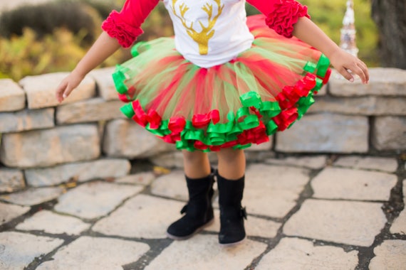 red tulle skirt for toddler