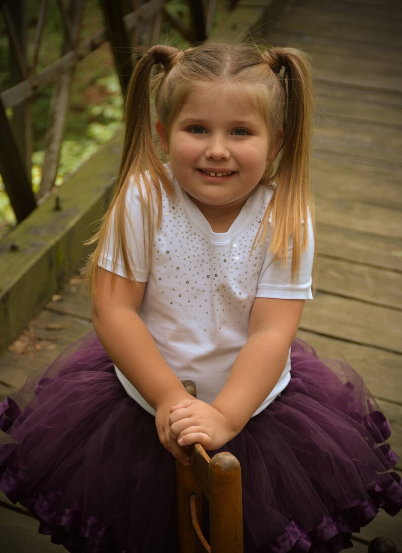 Plum tutu skirt toddler girl Christmas dresses for sisters Etsy