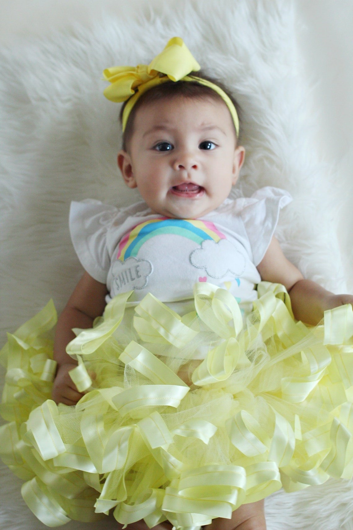 Tutu jaune clair 1ère fille de tenue d'action de grâces | Etsy