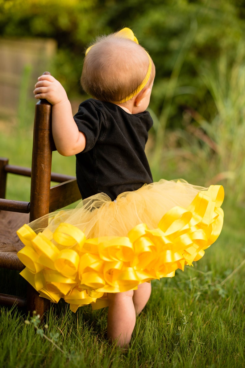 Yellow Tutu Skirt for Toddler Baby Dress Wedding Flower Girl Etsy