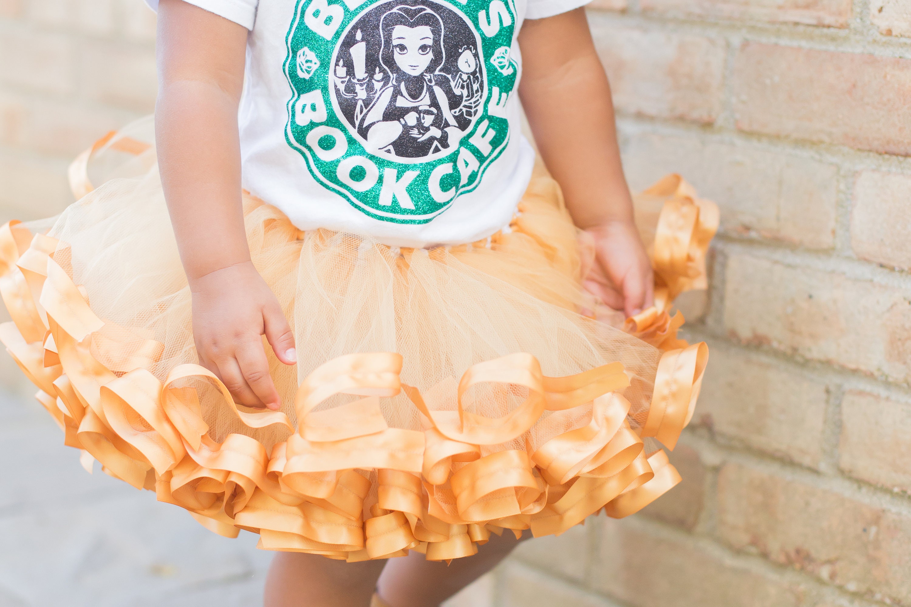 Kids top gold tutu