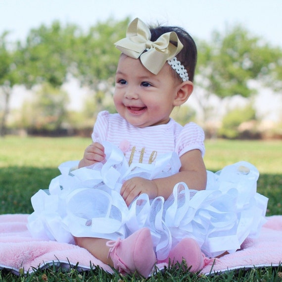 White Tulle Skirt Girls Boutique Clothes, White Princess Dress Toddler Girl Pageant Dresses, Infant White Dress for Baby, NB - Size 12 TWWT Il_570xn