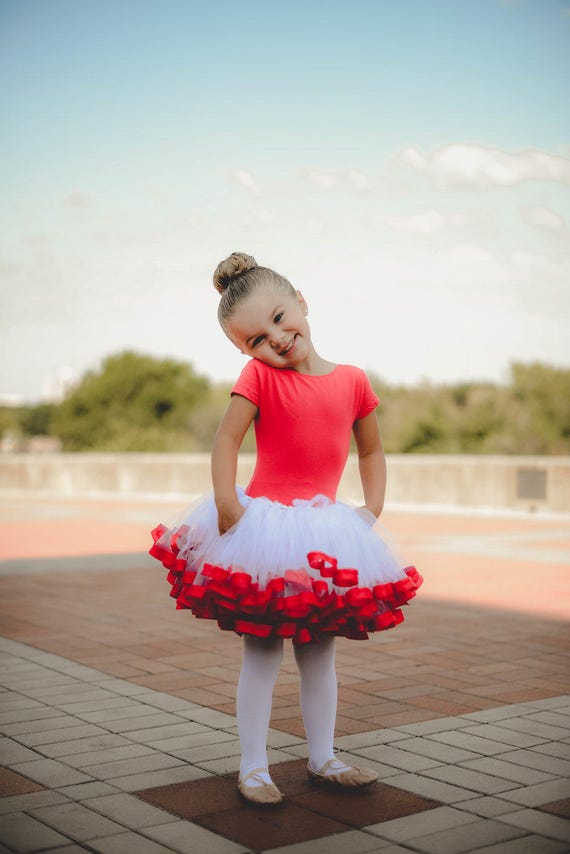 Falda roja y de niña de flor roja niños - Etsy México