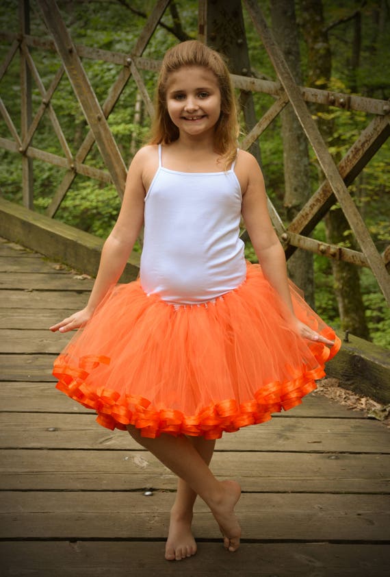 ziel Parelachtig Verplaatsing Oranje Tutu Rok Land Bloem Meisje Jurk Oranje Rustieke Bloem - Etsy België