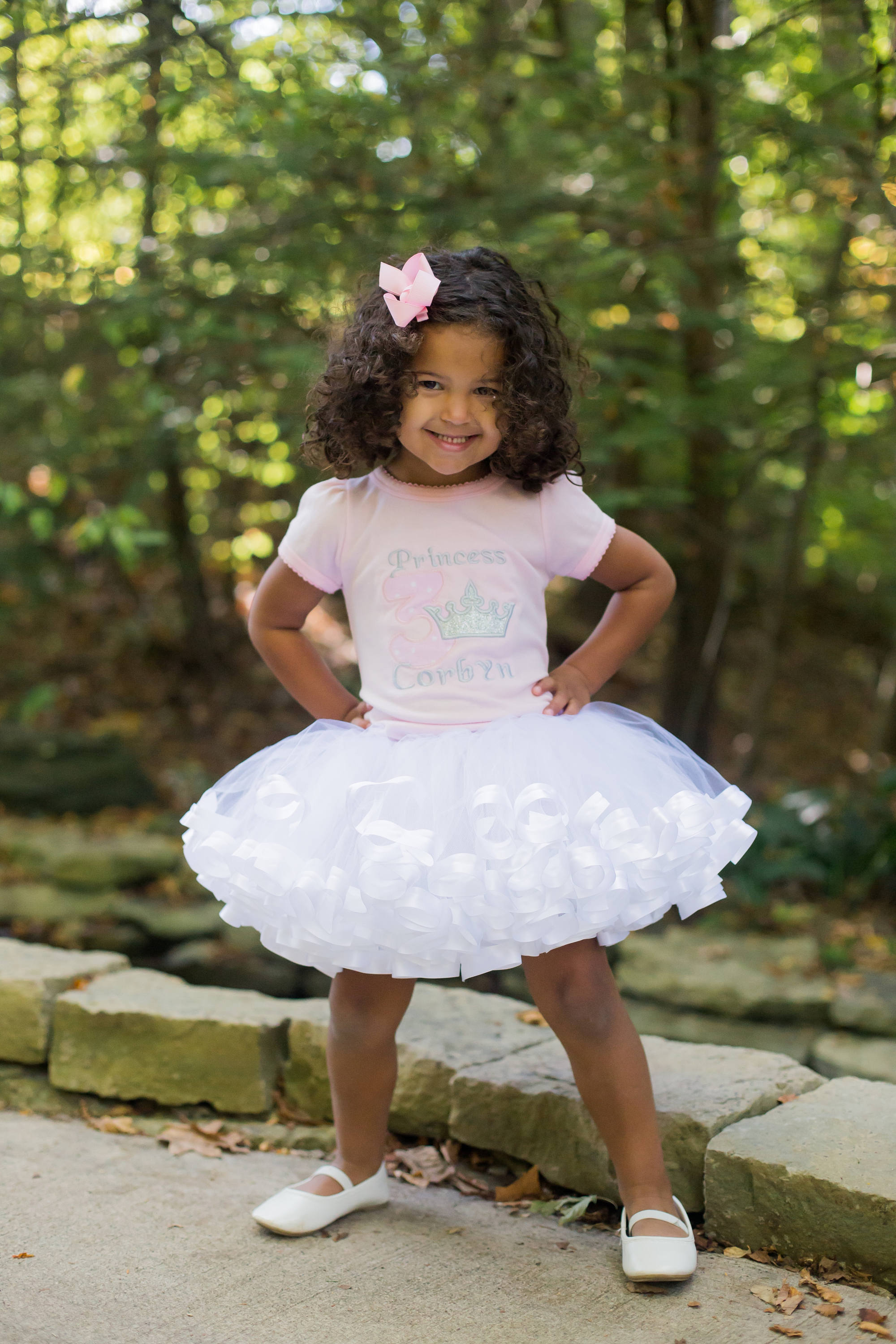 little girl white tulle skirt