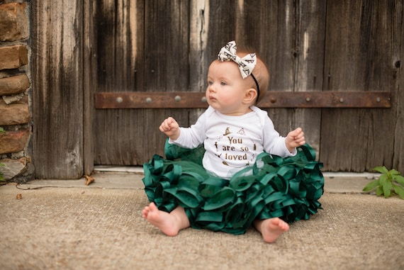 dark green baby girl dress