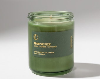Festive Fizz (Lemon + Juniper + Lavender) | Green Jar Candle