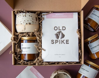 Morning Gift set |  Candle + Ceramic cup + Coffee