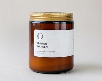 Italian Garden essential oil candle (Rosemary + Sage + Orange)