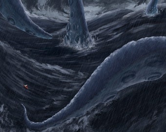 Sea Monster Print