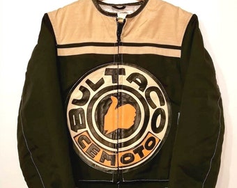 ZONA VINTAGE Chaqueta Bultaco Segunda Mano Cafe Racer Estilo Biker Talla Pequeña Mujer