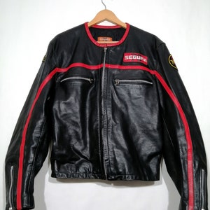 Chaqueta de moto SEGURA 70 SEGUNDA MANO fabricada en Francia talla L para mujer Etsy Espana