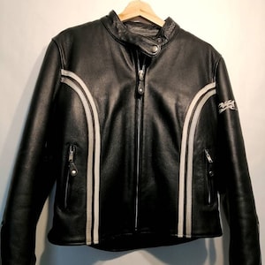 Chaqueta de moto de las mujeres Etsy Espa a