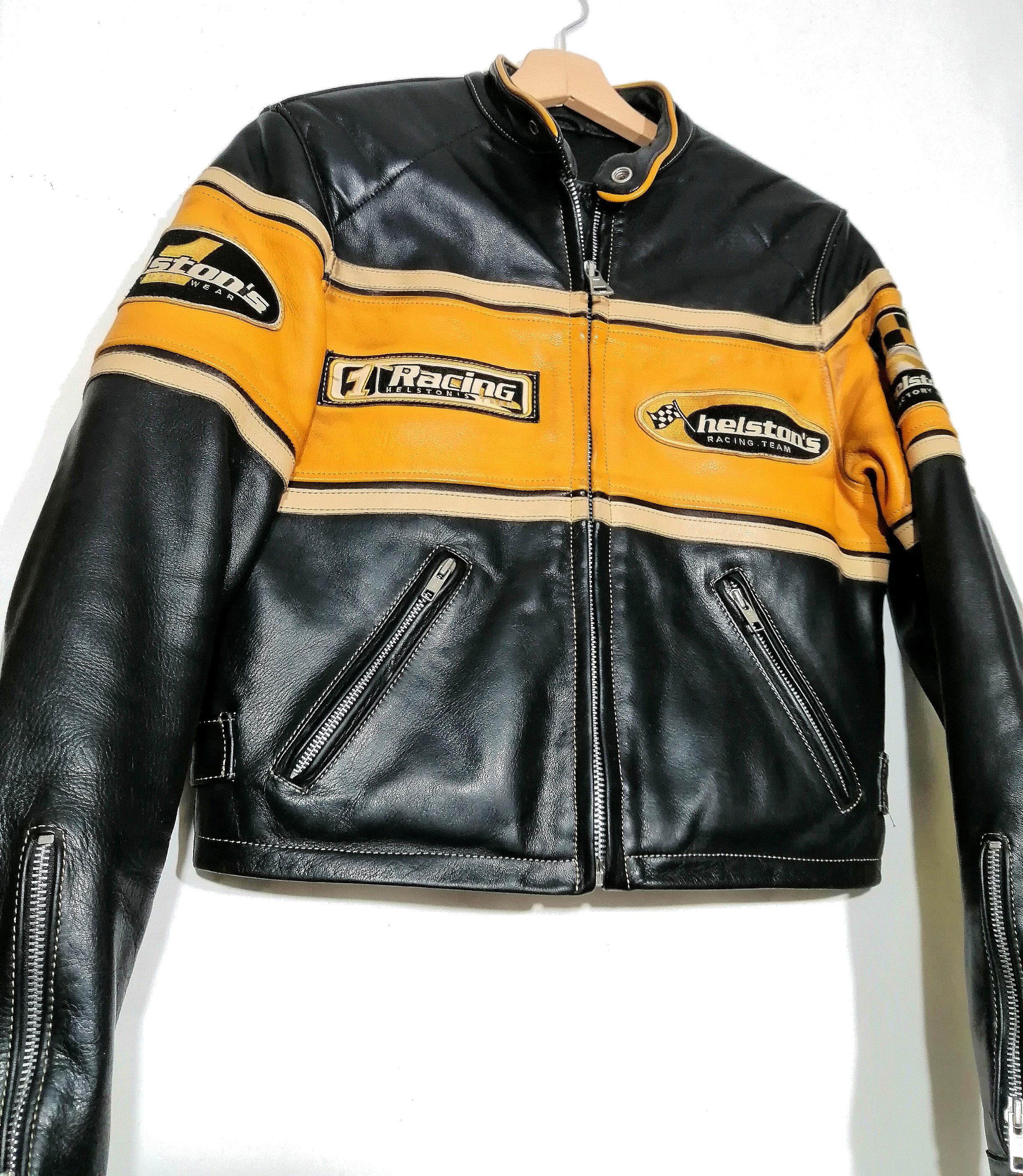 Leather Motorcycle Jacket Helston's De Segunda Mano, Style Vintage