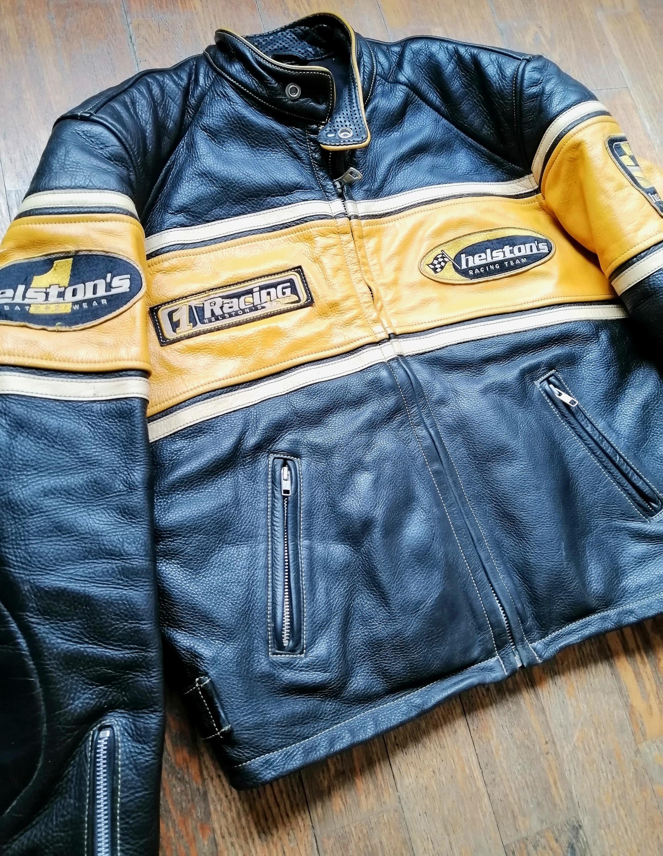Helston ライダースジャケット XL SECOND HAND Vintage 80s Original Helstons Leather Jacket Racing