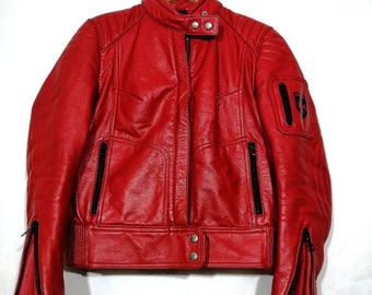 SEGUNDA MANO Chaqueta biker de leather vintage Harro hecha en Alemania talla de mujer S