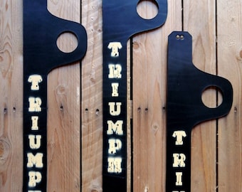 Triumph Street Scrambler / Twin / Cup 900 2016 - '...Genuine Cow Leather Strap for Fuel Tank "Cafe Racer & Custom" Street Art Style