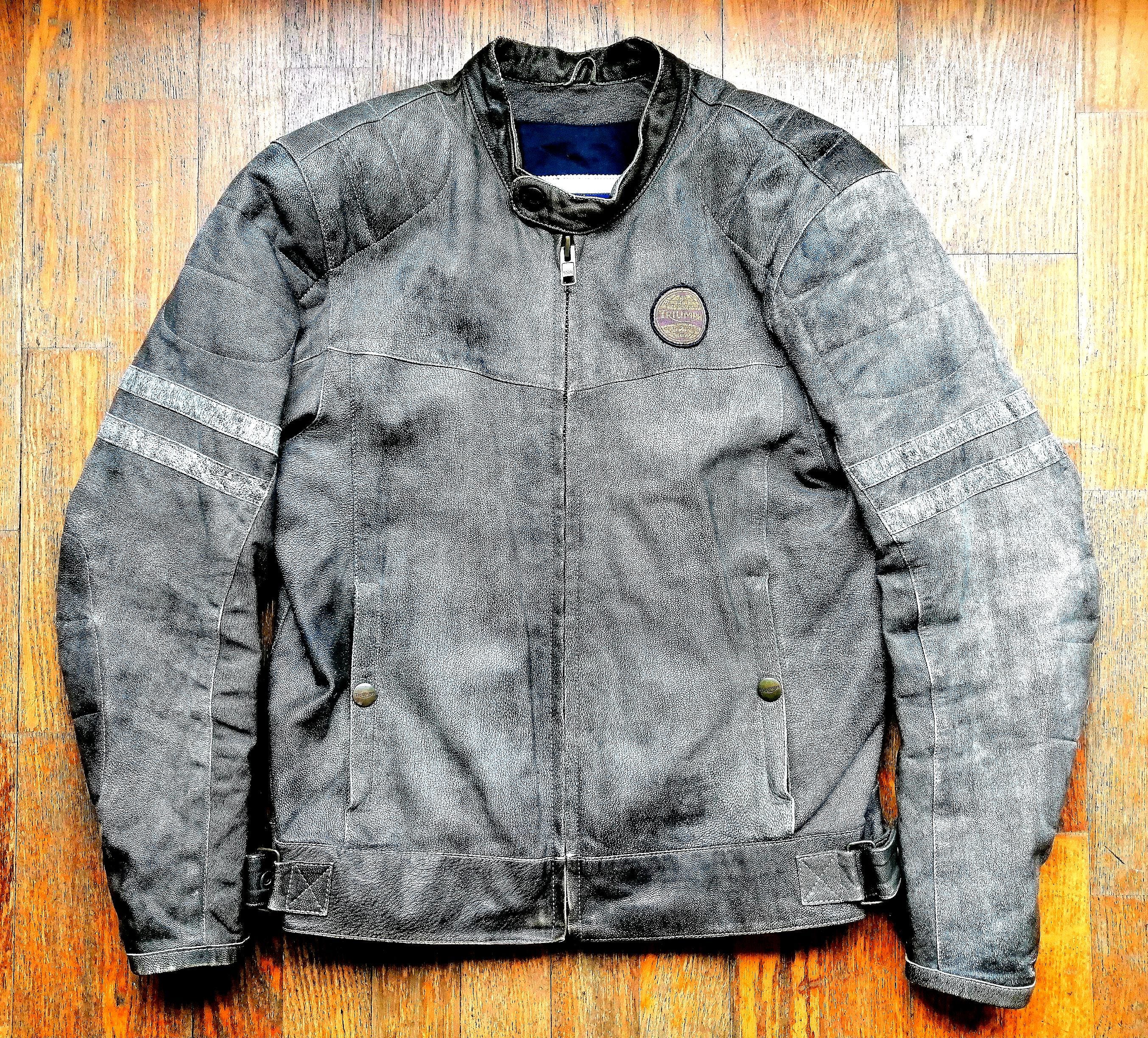SECOND HAND Genuine Triumph Urban Leather Jacket Cafe Racer Style