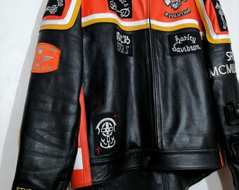 中古の素晴らしいバイカーレザージャケット「ハーレーダビッドソン