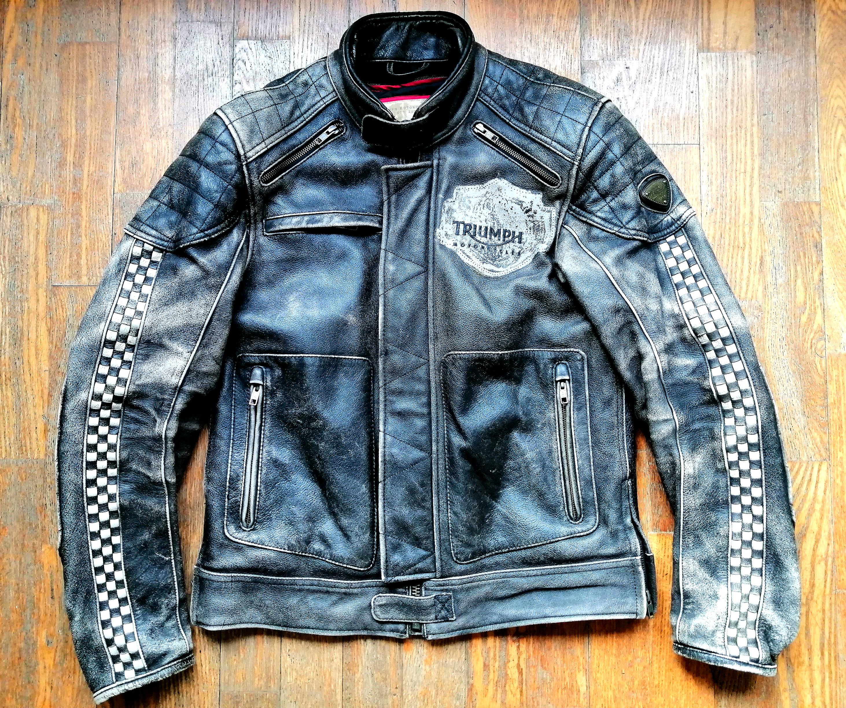 TRIUMPHMotorcycleナイロンジャケットXL Lucky Brand TRIUMPHMotorcycleナイロンジャケットXL Lucky Brand TRIUMPH