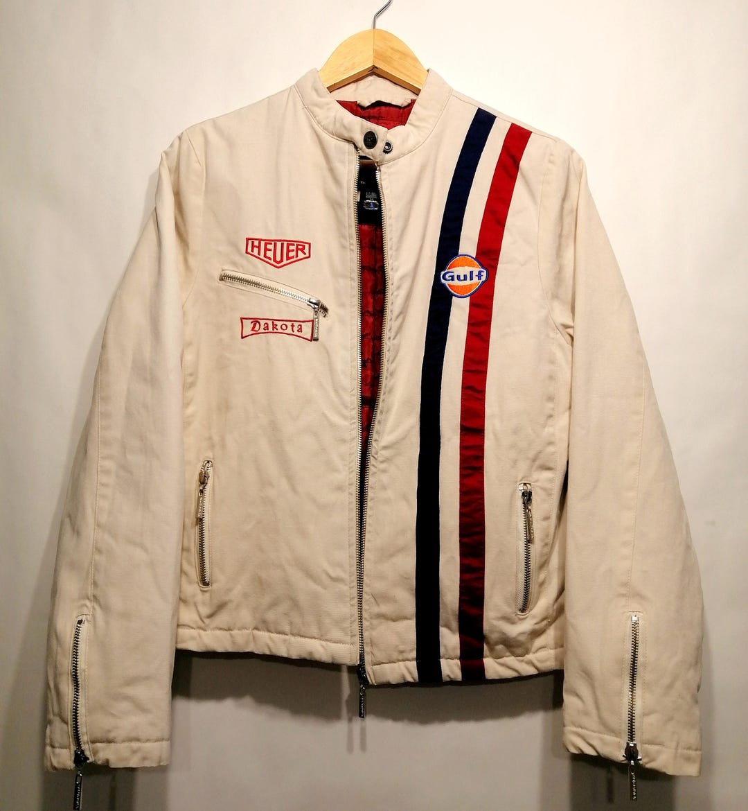 希少　TAG HEUER DAKOTA　ダコタ　ライダース　レーシングジャケット SECOND HAND Mythical Dakota Canvas Jacket Tribute to Steve Mcqueen