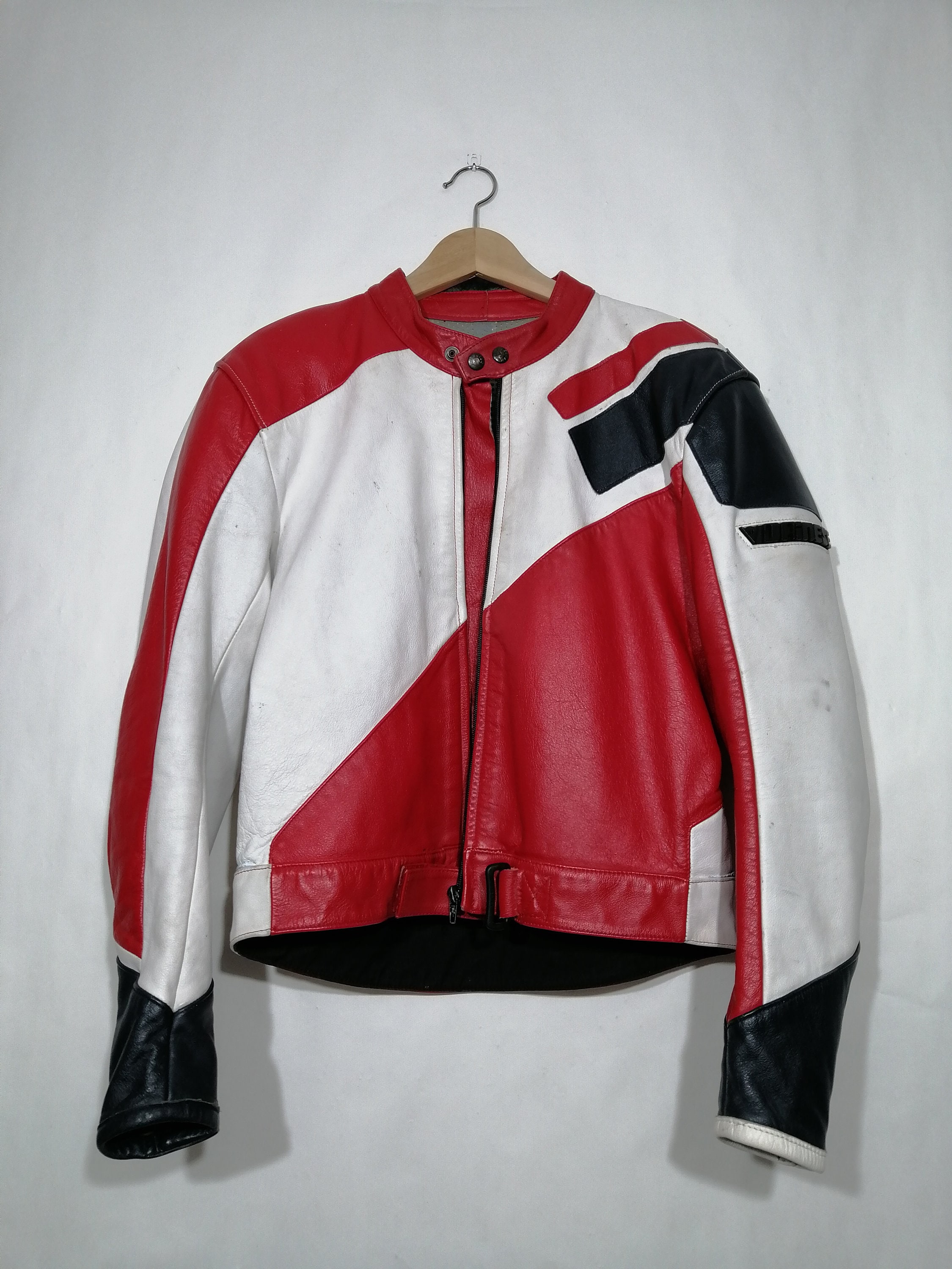 SEGUNDA MANO Dainese Vintage Años 80 Style Biker Chaqueta De Cuero