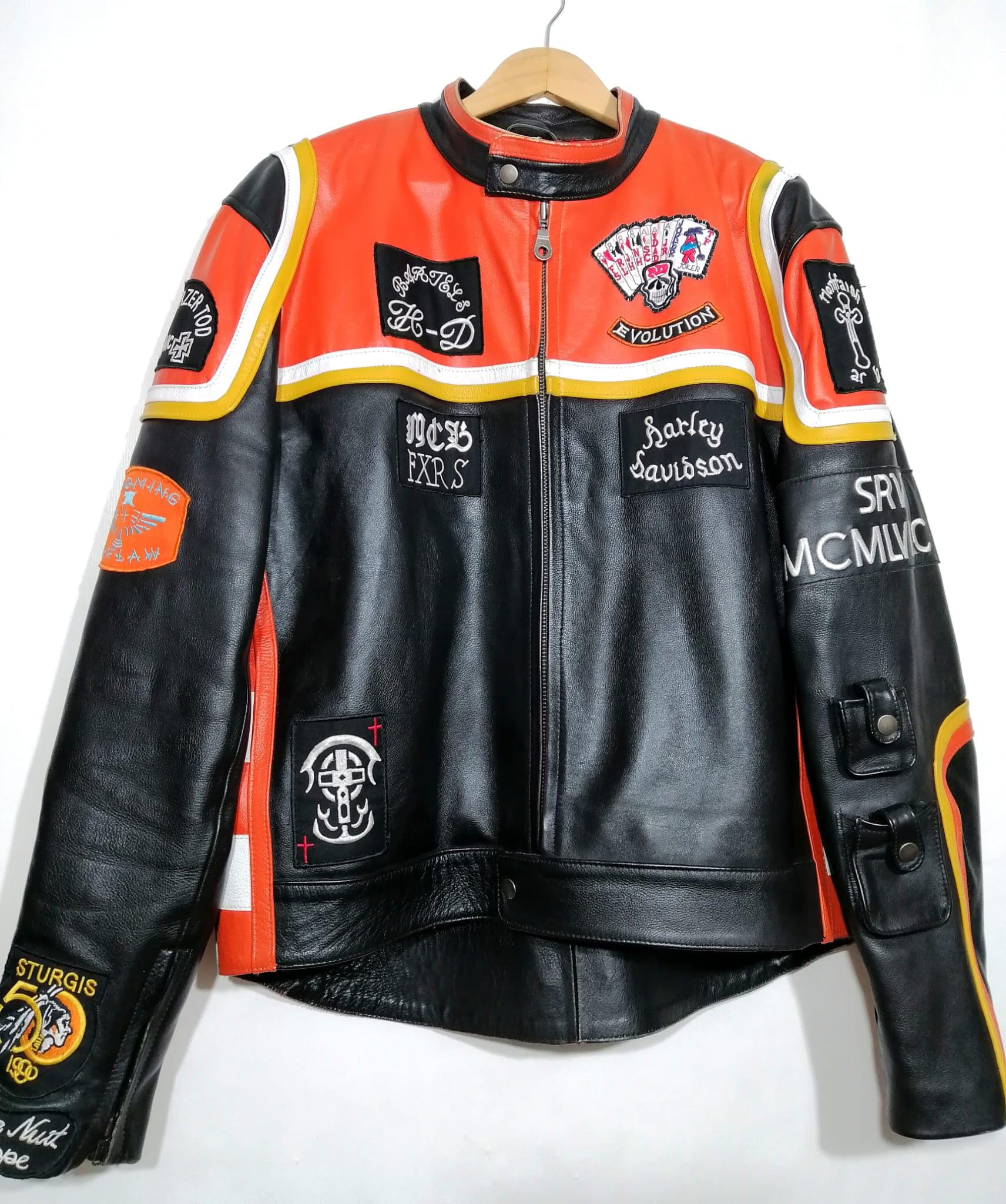 中古の素晴らしいバイカーレザージャケット「ハーレーダビッドソン