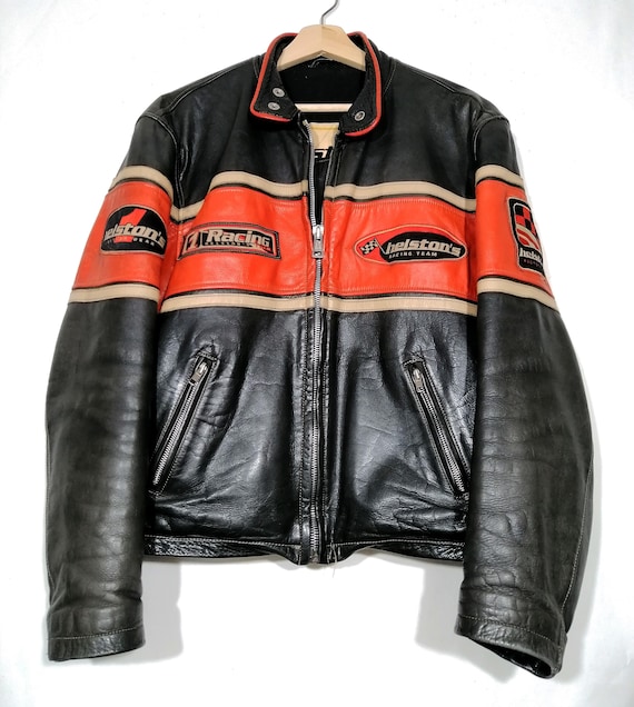 Cafe Racer Helstons Racer Lederjacke Helstons Indianapolis Men's