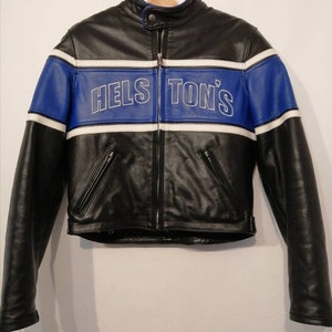 SEGUNDA MANO Chaqueta de moto Old Helston's con desgaste | Etsy España