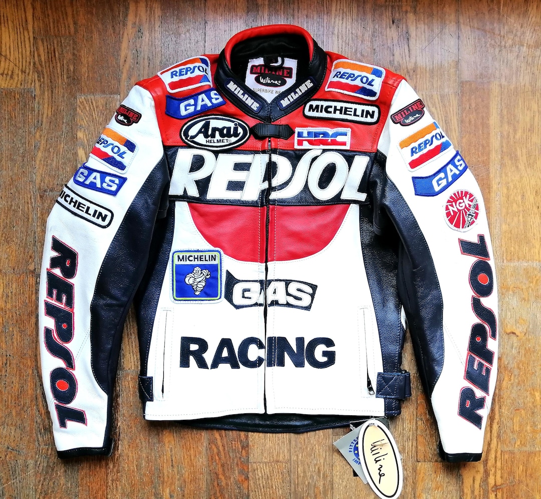 Fabulous 90s Racing Motorcycle Jacket NEW With Tags Honda Repsol