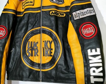Second Hand Lucky Strike Team Edition 90s Racing Leather Jacket