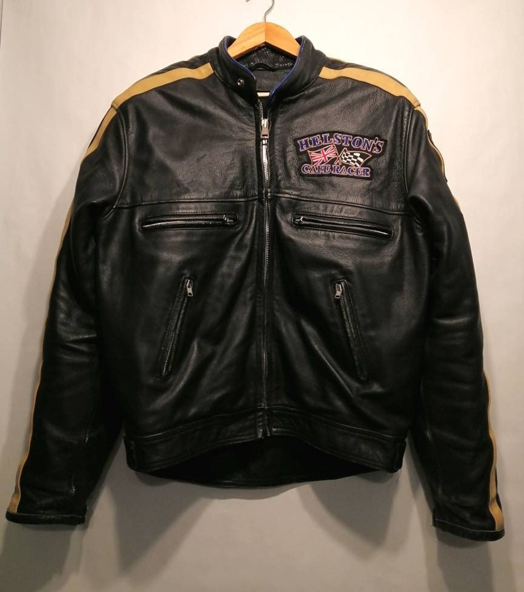 Second Hand Helston's Motorcycle Leather Jacket With - Etsy