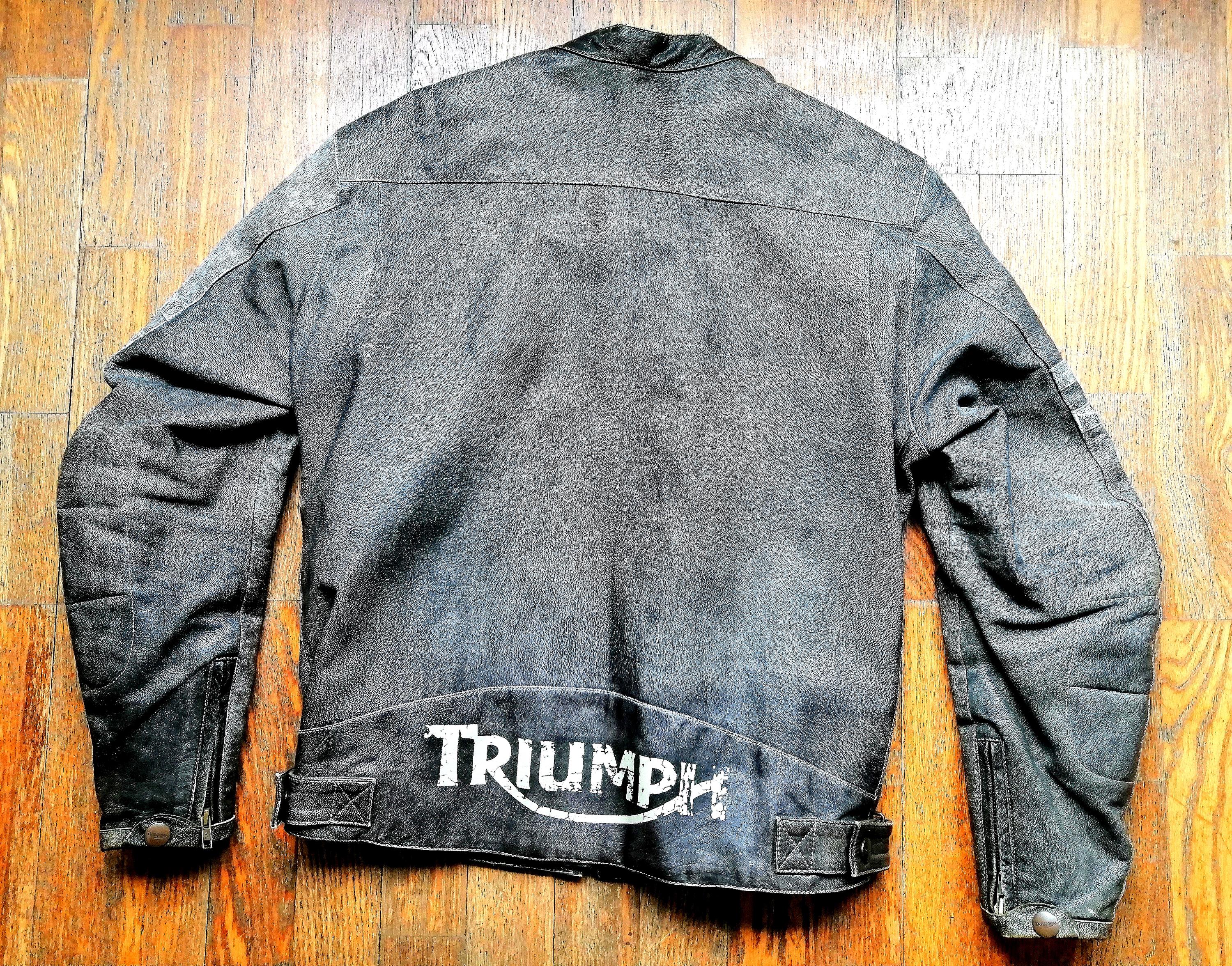 SECOND HAND Genuine Triumph Urban Leather Jacket Cafe Racer Style