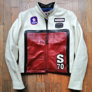 Chaqueta de piel de vacuno auténtica style biker Segura 70 de segunda mano para mujer talla S