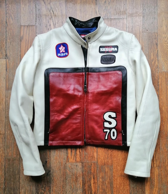 中古 セグラ 70年代 バイカースタイル 本革 牛革 レザー