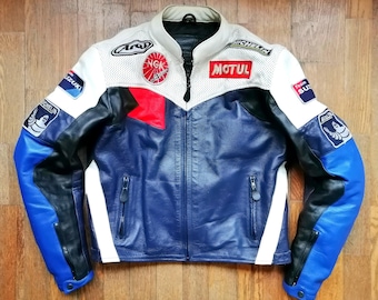 Chaqueta de cuero style carreras Suzuki Team Edition de segunda mano talla XL/L for men