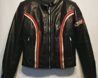 Chaqueta de piel de vaca de moto de segunda mano Helston with chaleco + protectors tall L for woman