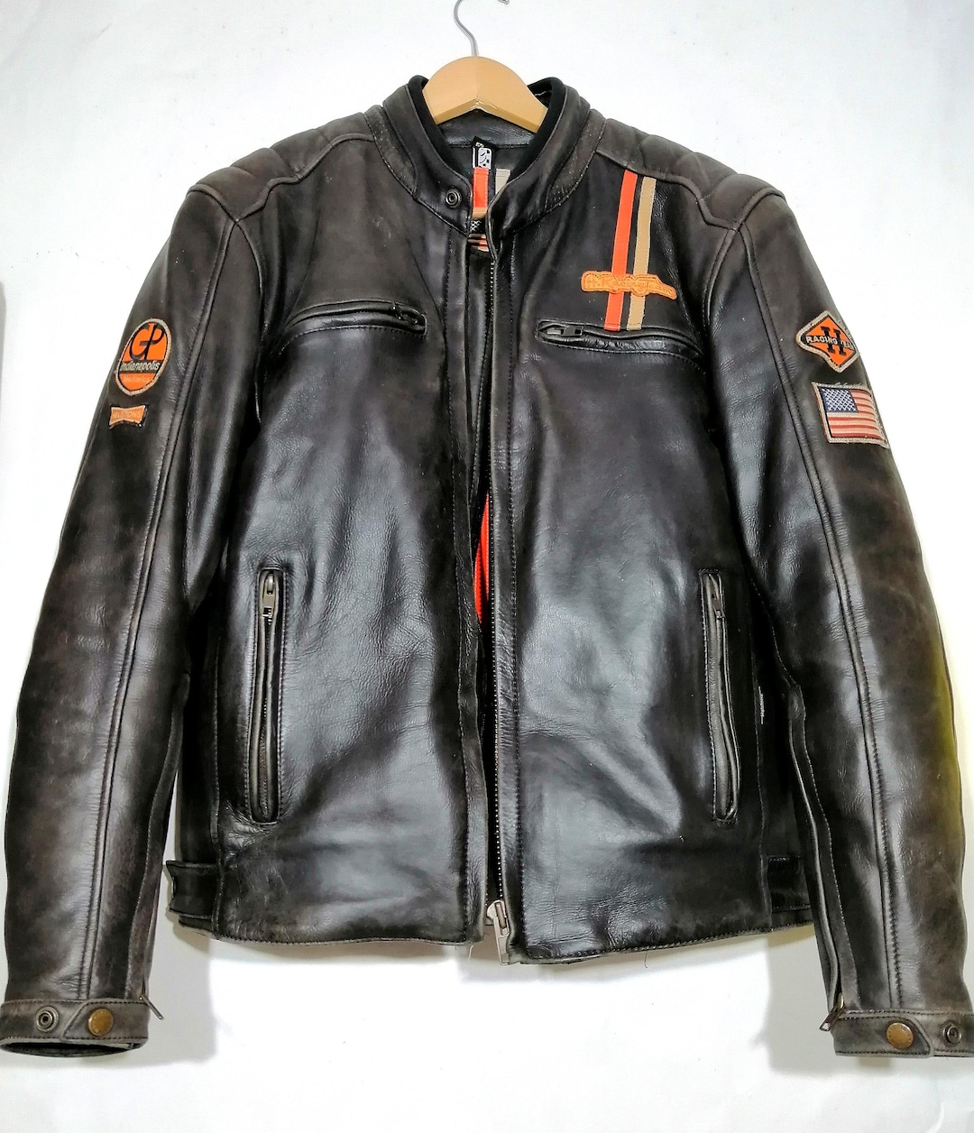 SECONDA MANO Meravigliosa giacca da motociclista vintage Helston's - Main Image