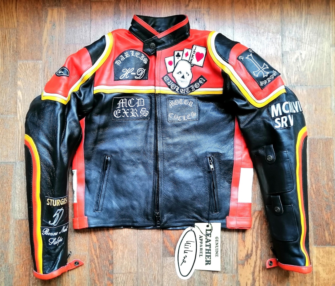 SECOND HAND Women's Vintage Harley Davidson Biker Style Leather